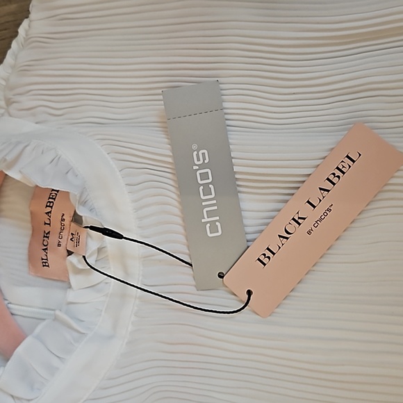 NWT Clico's Black Label pleated sleeveless dressy Top - Picture 5 of 8